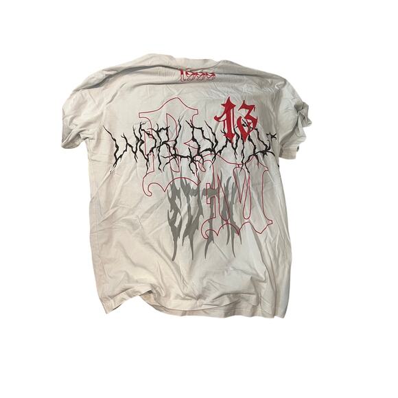 BooHooMan Worldwide White T-Shirt Mens S - Picture 2 of 4